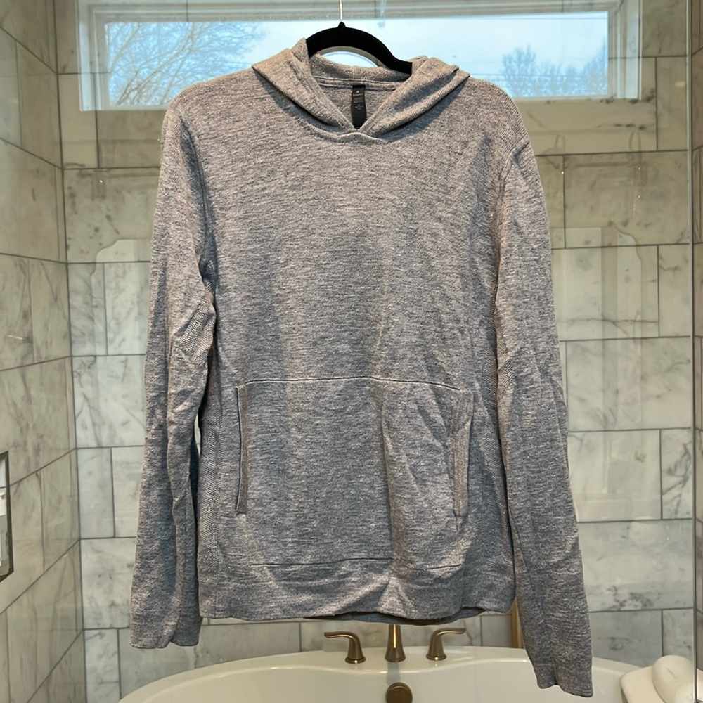 Men’s lululemon wool gray hoodie sweater size L